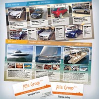 Рекламные листовки и визитки для Alis Group