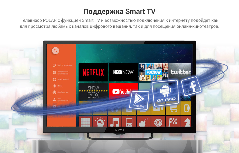 Дизайн оформление карточек товара телевизоров Polar для интернет-магазина